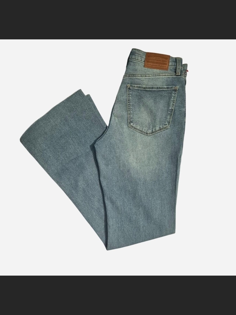 NWT Lucky Brand Stevie High Rise Flare Jeans Size 8/29 Regular Raw Hem - Picture 2 of 6